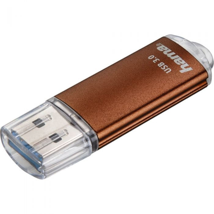 Memorie USB HAMA Laeta FlashPen, 128GB, USB 3.0, maro dacris.net imagine 2022 depozituldepapetarie.ro