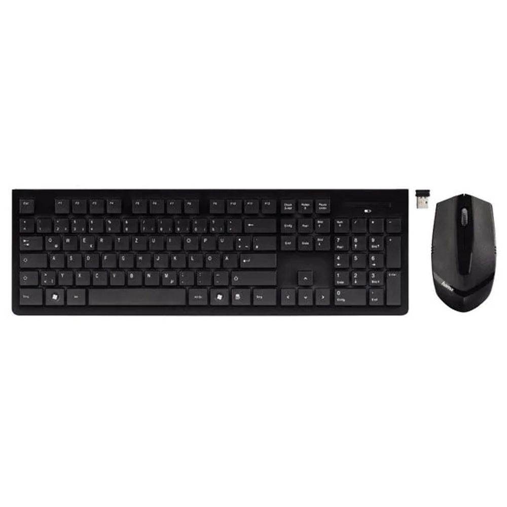 Kit tastatura si mouse Wireless HAMA RF 2300, USB, negru