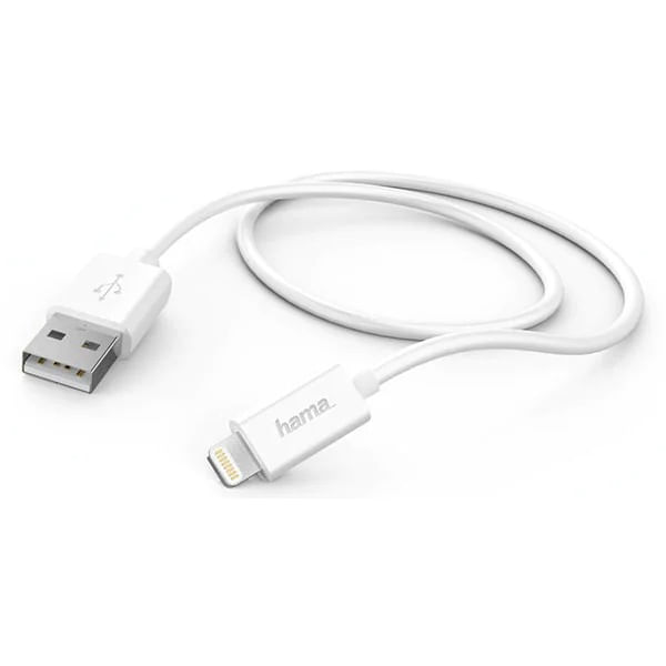 Cablu date hama lightning, 1m, alb