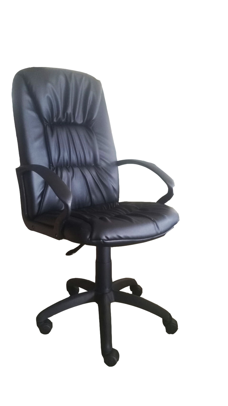 Scaun managerial Carmen, piele eco neagra