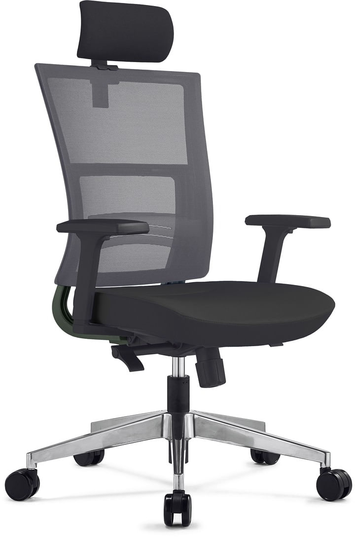 Scaun operational ergonomic Joanna negru mesh gri