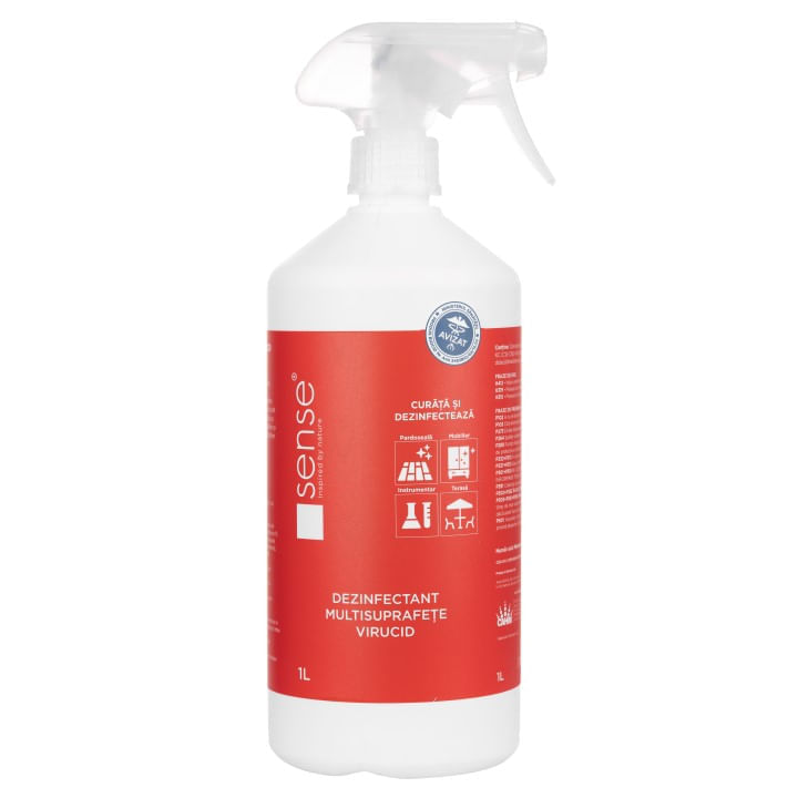 Dezinfectant multisuprafete Sense 1 L cu pulverizator Dezinfectant multisuprafete 1 L Sense