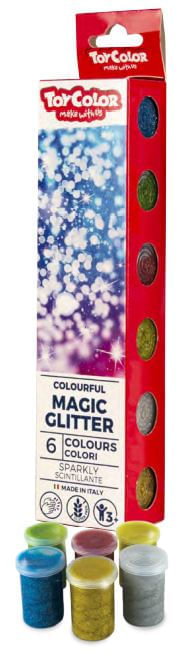 Tempera Glitter 25ML 6 culori/set Toy Color