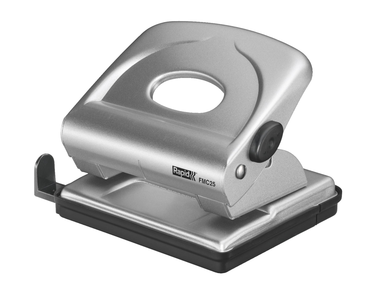 Perforator argintiu metalic 2 perforatii 25 coli Rapid Perforator argintiu metalic 2 perforatii 25 coli Rapid