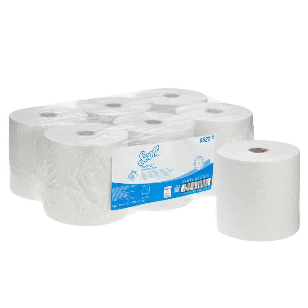 Prosop autocut Scott Control, alb, 1 strat, 300m, 6 buc/bax