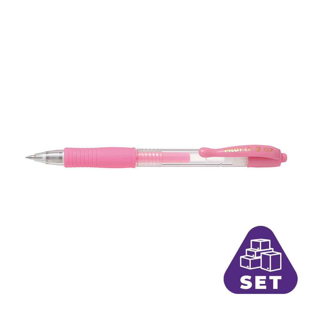 Set 12 rollere cu gel G2 Metalic Pilot 0.7 mm varf mediu roz dacris.net imagine 2022 depozituldepapetarie.ro