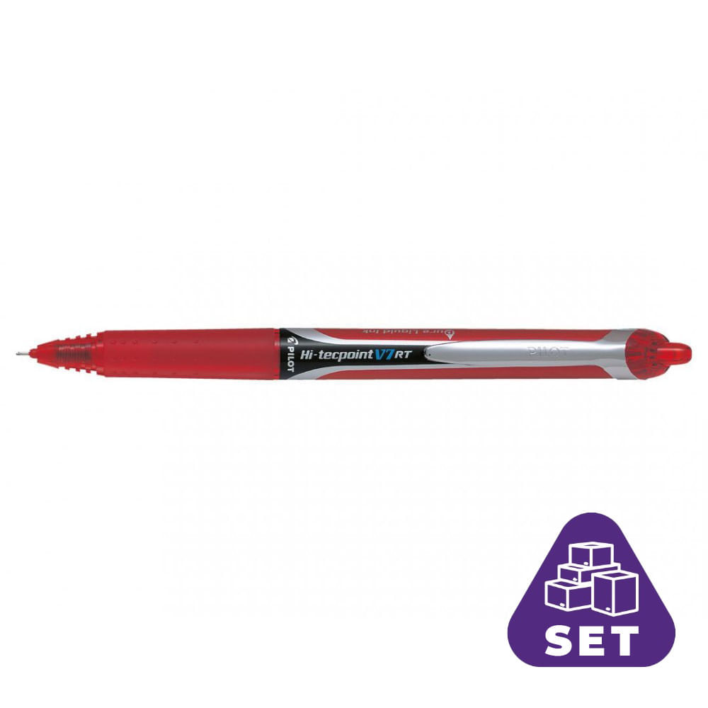Set 12 rollere Hi-Tecpoint V7 RT Pilot 0.7 mm varf mediu Roller 0.7 Hi-Tecpoint V7 Retr Rosu Pilot 12/Bax dacris.net imagine 2022 depozituldepapetarie.ro