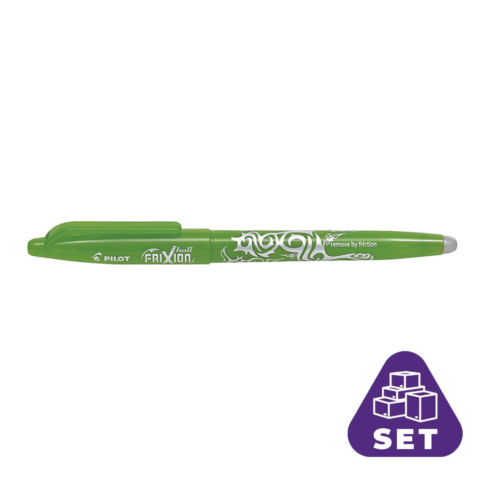 Roller 0.7 vf mediu frixion pilot 12/bax roller pilot frixion ball, 0.7 mm, varf mediu, 12 buc/bax, verde deschis
