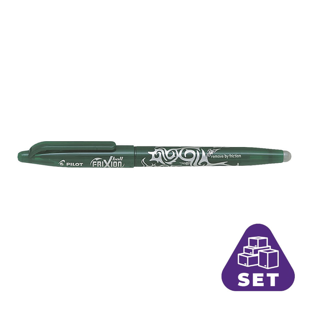 Roller 0.7 vf mediu frixion pilot 12/bax roller pilot frixion ball, 0.7 mm, varf mediu, 12 buc/bax, verde