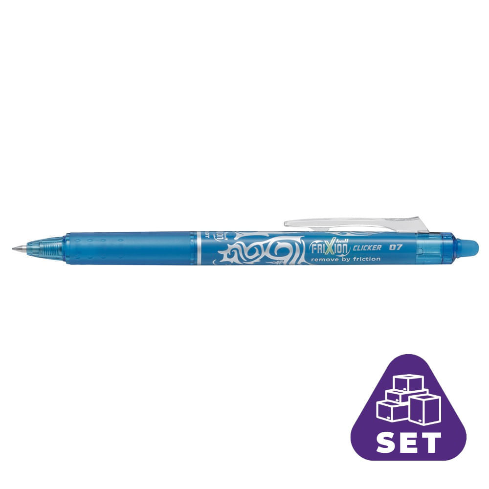 Roller frixion clicker pilot, 0.7 mm, 12 buc/bax, bleu