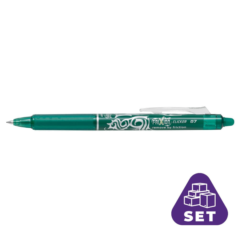 Roller frixion clicker pilot, 0.7 mm, 12 buc/bax, verde