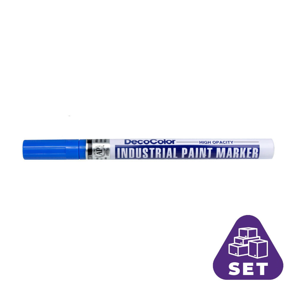 Marker cu vopsea verde mediu 2mm 728 uchida 12/bax marker vopsea albastru mediu 2mm 728 uchida 12/bax