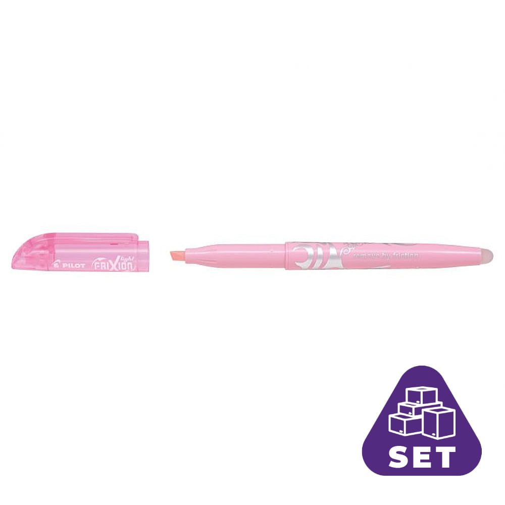 Set 12 Textmarkere Frixion Light Soft Pilot 4 mm varf mediu Textmarker Frixion Light Soft Roz Pilot 12/Bax