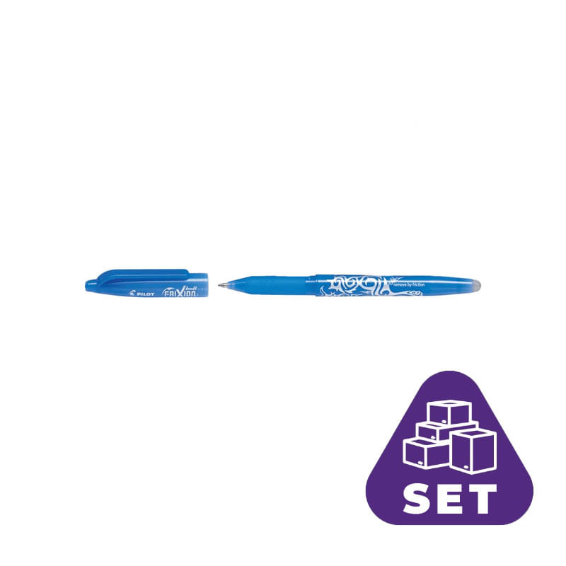 Roller 0.7 vf mediu frixion pilot 12/bax roller frixion ball, 0.7 mm, varf mediu, 12 buc/bax, albastru celest