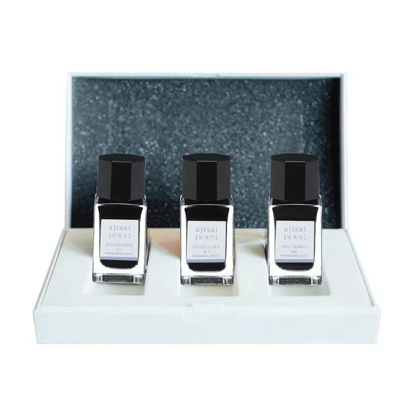 Set 3 rezerve cerneala Iroshizuku Ajikai Pilot 15 ml albastru Cerneala Iroshizuku Albastra Ajikai 15 ml 3 bucati/set