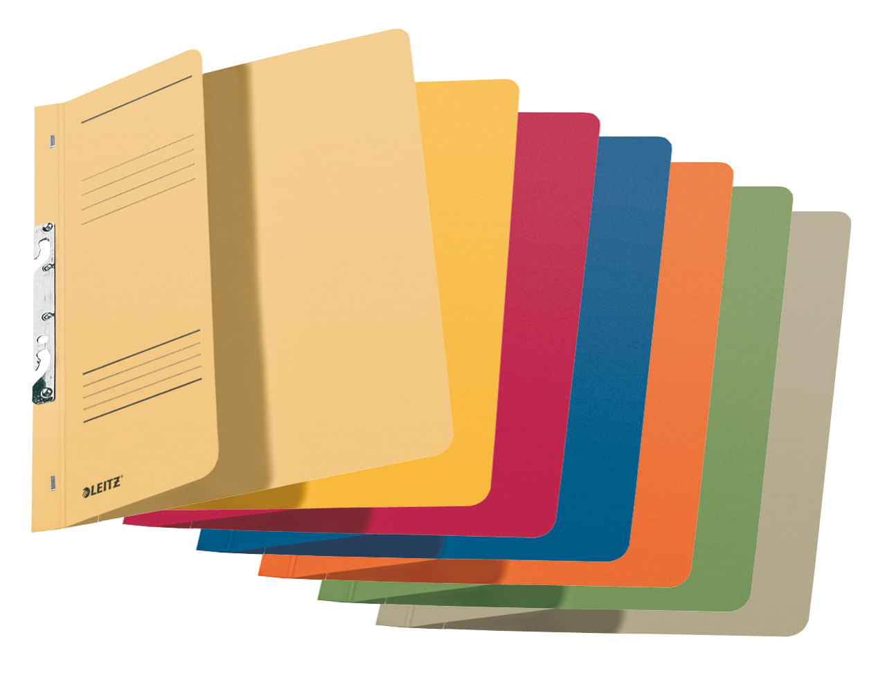Dosar incopciat 1/2 Leitz carton Dosar cu sina Leitz 1/2 carton A4 incopciat 170 coli kraft