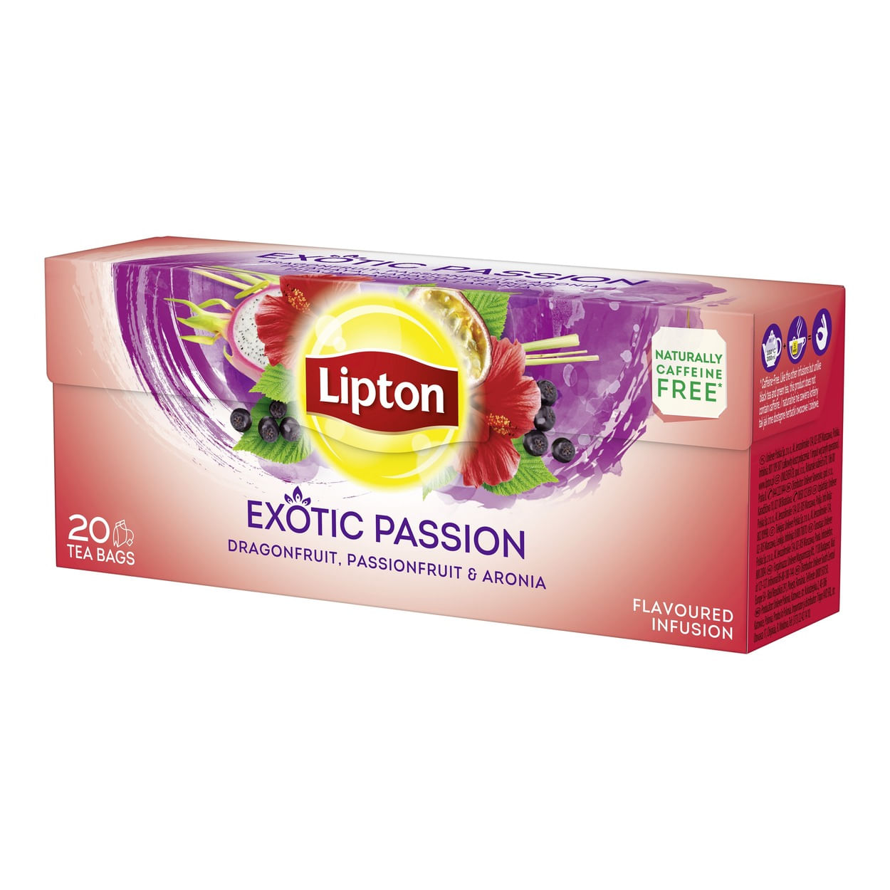 Ceai lipton fruit, pasiune exotica, 20 plicuri/cutie
