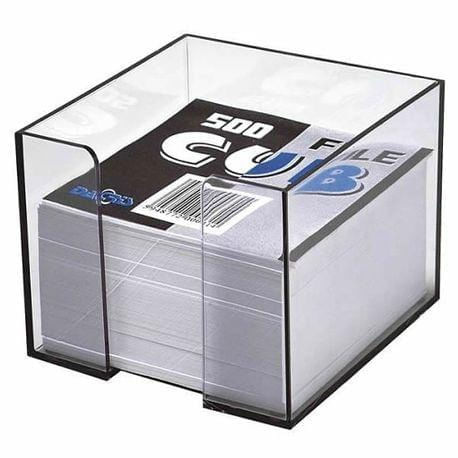 Cub hartie cu suport 9 x 9 cm 500 file alb Cub hartie cu suport 9 x 9 cm 500 file alb