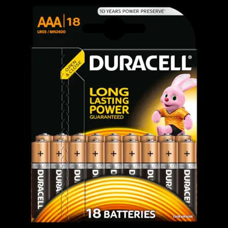 Baterii Duracell basic AAA LR03 18buc Baterii Duracell basic AAA LR03 18buc