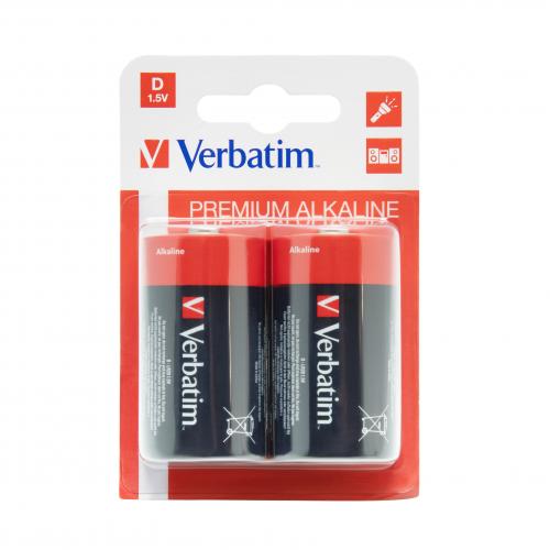 Baterii Verbatim 2x D, Alkaline, Blister dacris.net imagine 2022 depozituldepapetarie.ro