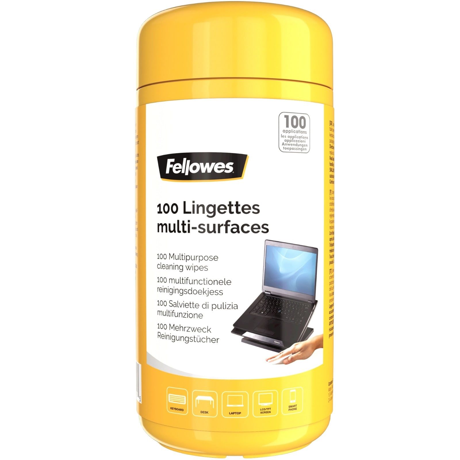 Servetele fellowes curatare suprafete si monitor, 100buc/tub