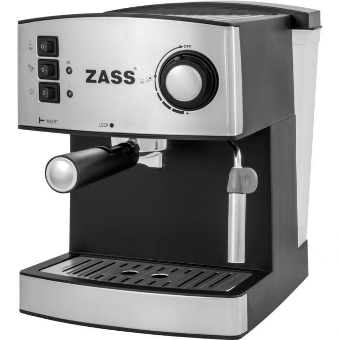 Espressor Manual Zass ZEM 04 850 W 1.6 L 15 Bar Argintiu