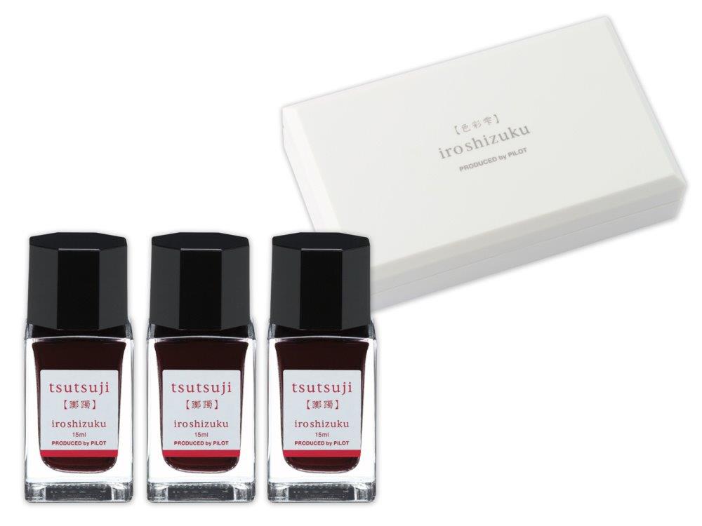 Cerneala Iroshizuku mini Rosu Tsutsuji 15 ml 3 bucati/set