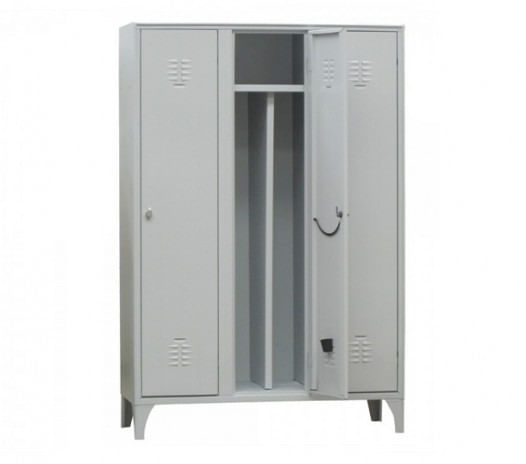 Vestiar metalic cu 3 usi si separator 1050x350x1800