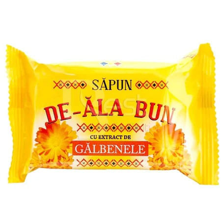 Sapun solid cu efect hidratant si extract de galbenele De-ala Bun 90g Sapun solid 90 g galbenele De-ala Bun