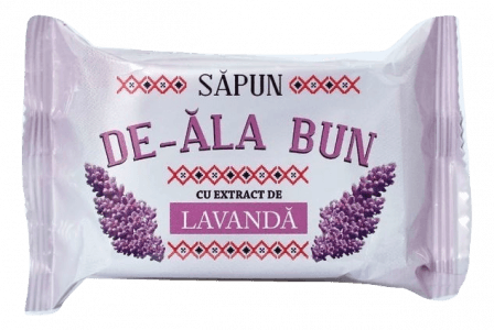 Sapun solid pentru maini cu uleiuri vegetale si parfum de lavanda D-ala Bun 90 g Sapun solid 90 g lavanda D-ala Bun