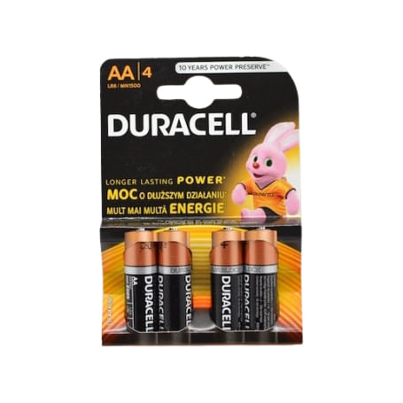 Set 4 baterii Alkaline Duracell R6 AA dacris.net imagine 2022 depozituldepapetarie.ro