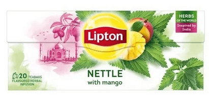 Ceai Lipton Herbal mango si urzica 20 plicuri