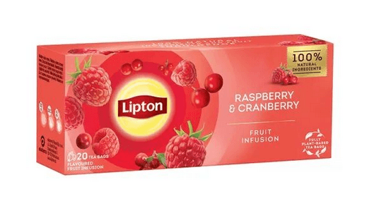 Ceai Lipton fructe zmeura&merisoare 20 plicuri