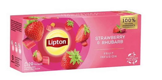 Ceai Lipton fructe capsuni&rubarba 20plicuri
