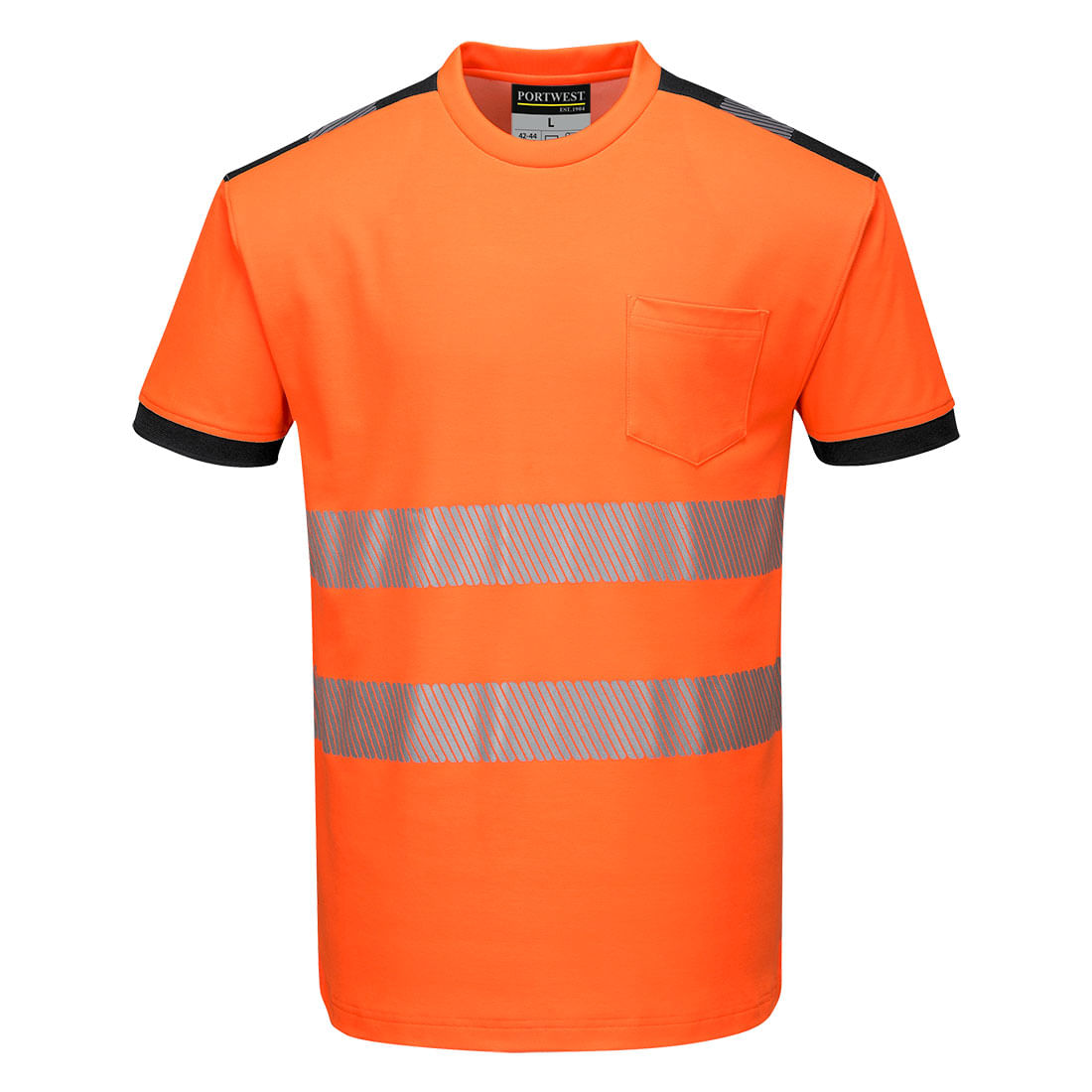 Tricou protectie reflectorizant portocaliu/negru Portwest Hi-Vis Marime XS dacris.net imagine 2022 depozituldepapetarie.ro