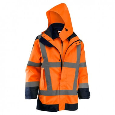 Geaca protectie antiploaie reflectorizanta portocaliu Rock Safety Hi-Vis Marime 2XL