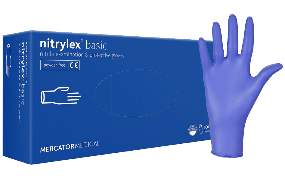 manusi de unica folosinta Manusi unica folosinta protectie chimica nitril nepudrat 100/buc Mercador Medical Marime S