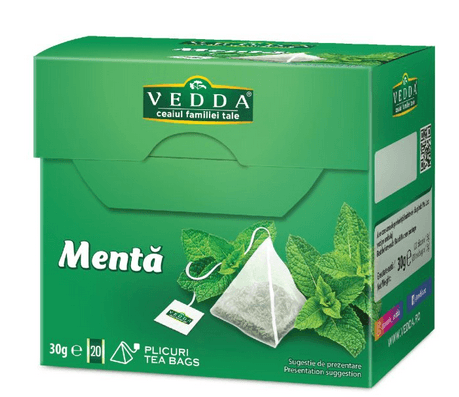 Ceai Vedda menta 20piramide x 2g dacris.net imagine 2022 depozituldepapetarie.ro