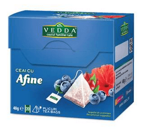 Ceai Vedda afine 20 piramide x 2g