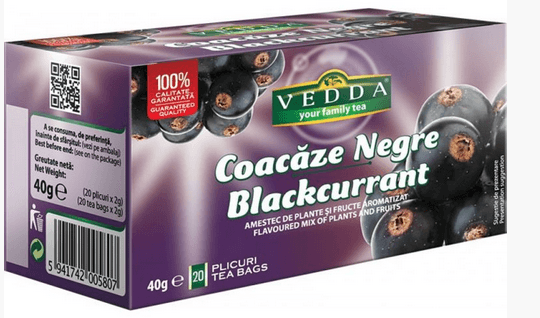 Ceai Vedda coacaze negre 20plicuri x 2g