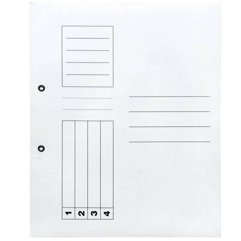 Dosar incopciat 1/1 cu capse carton alb 10 buc/set Dosar incopciat 1/1 cu capse carton alb 10 buc/set