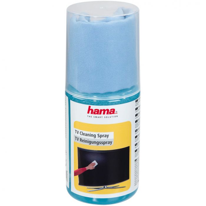 Kit curatare ecrane spray si laveta Hama 99095878 200 ml dacris.net imagine 2022 depozituldepapetarie.ro