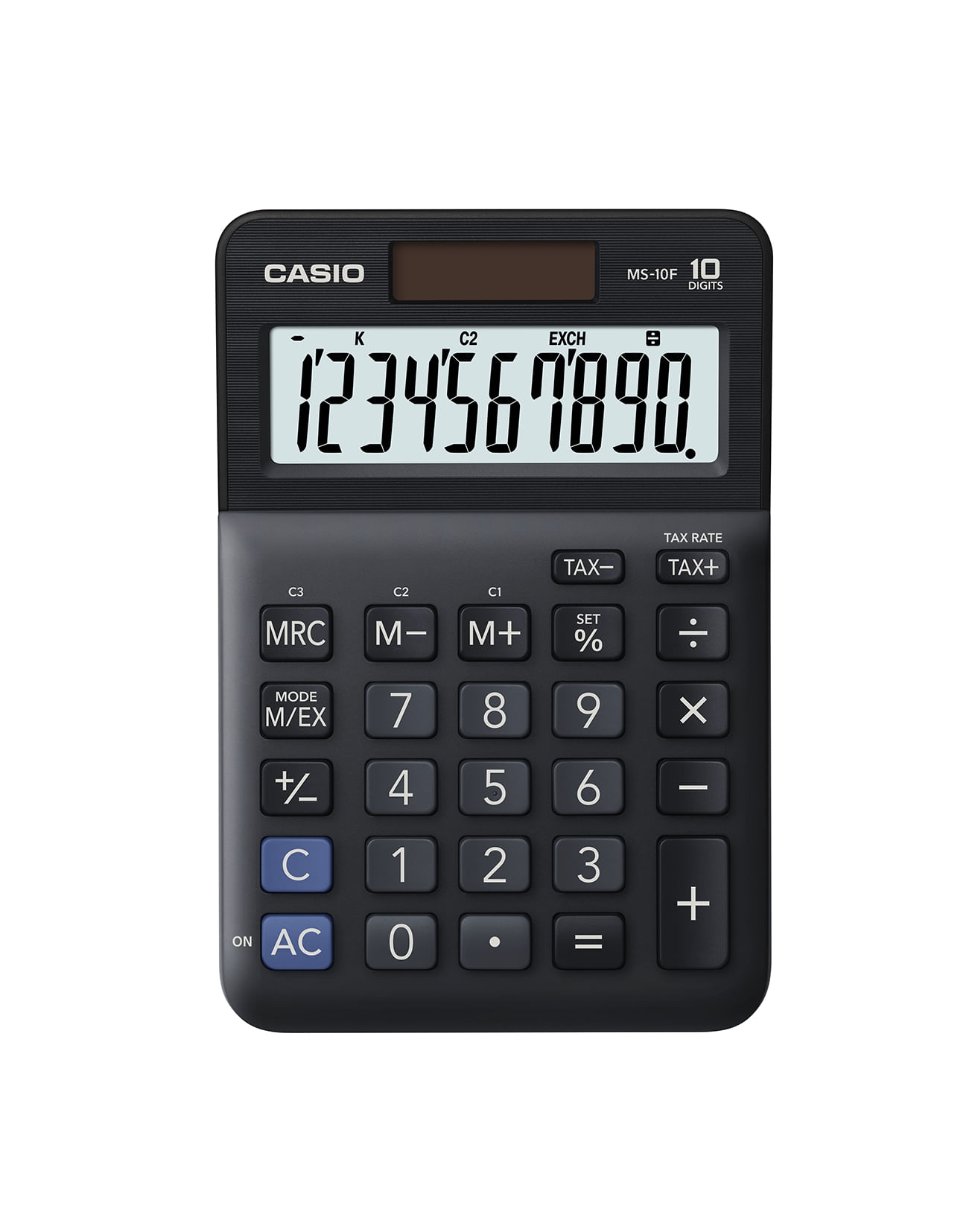 Calculator de birou 10 digits Casio MS-10F negru Casio imagine 2022 depozituldepapetarie.ro