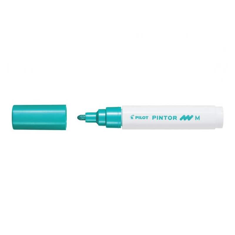 Set 6 markere cu vopsea Pilot Pintor Metalic M 4.5 mm varf rotund Marker Cu Vopsea Pintor Verde Metalic M 6/Bax