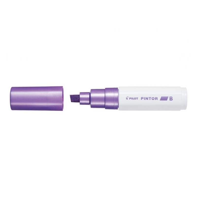 Set 6 markere cu vopsea Pintor Metalic Pilot 8.0 mm varf tesit Marker Cu Vopsea Pintor Violet Metal. Gros P 6/Bax