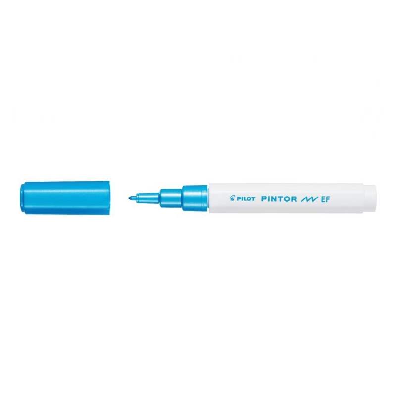 Set 6 markere cu vopsea Pilot Pintor Metalic EF 0.7 mm varf rotund Marker Cu Vopsea Pintor Albastru Metal. Ef 6/Bax