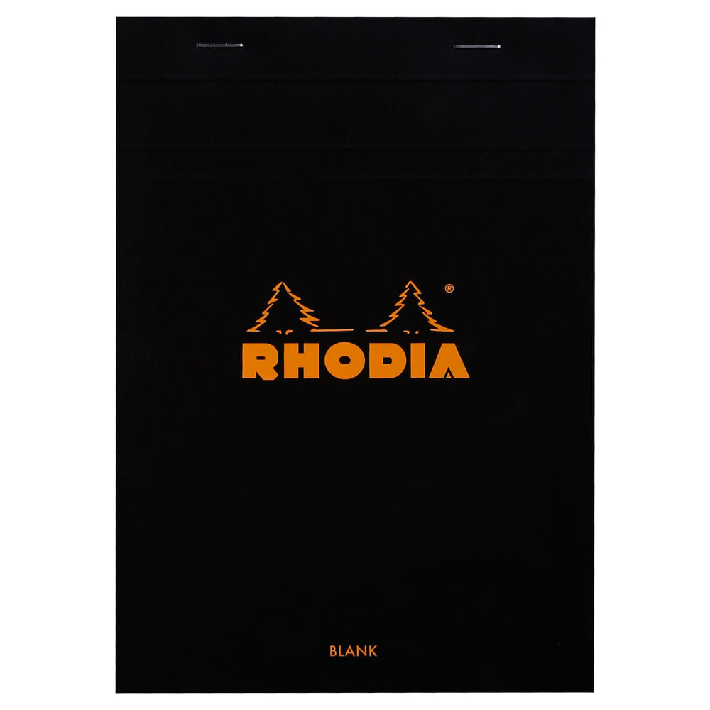 Bloc notes A5 80 file capsat velina Rhodia Coperta neagra