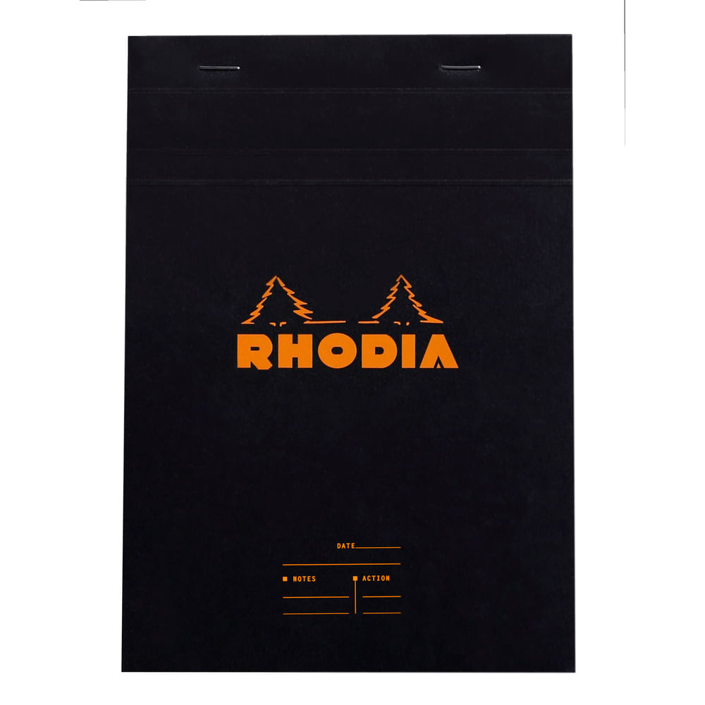 Bloc notes A5 80 file capsat dictando Rhodia Coperta neagra