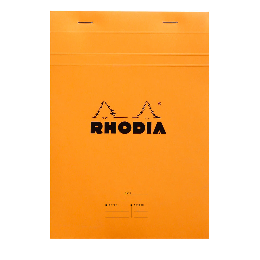 Bloc notes A5 80 file capsat dictando Rhodia Coperta portocalie