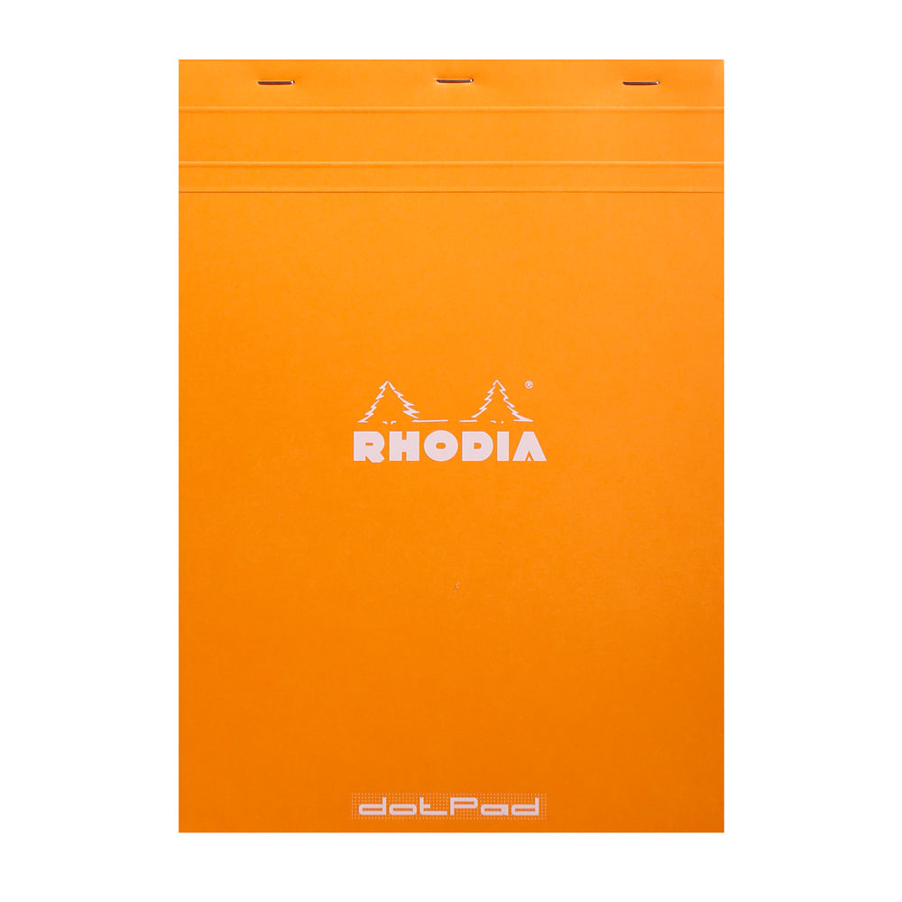 Bloc notes A4 80 file capsat liniatura punctata Rhodia Bloc notes A4 80 file capsat linitura punctata Rhodia coperta portocalie